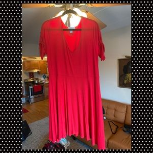 Forever 21 Red A-line dress w/sleeve ties 2X
